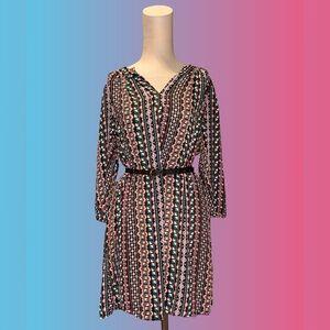 Papermoon Patterned Long Sleeve Dress